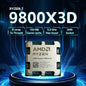 AMD Ryzen 7 9800X3D processor with 8 cores and 16 threads, 4.7GHz, socket AM5, 120W, DDR5 memory, no fan included.