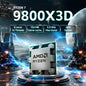 AMD Ryzen 7 9800X3D 8-core 16-thread processor with DDR5 socket AM5, 4.7GHz speed, no cooling fan included.