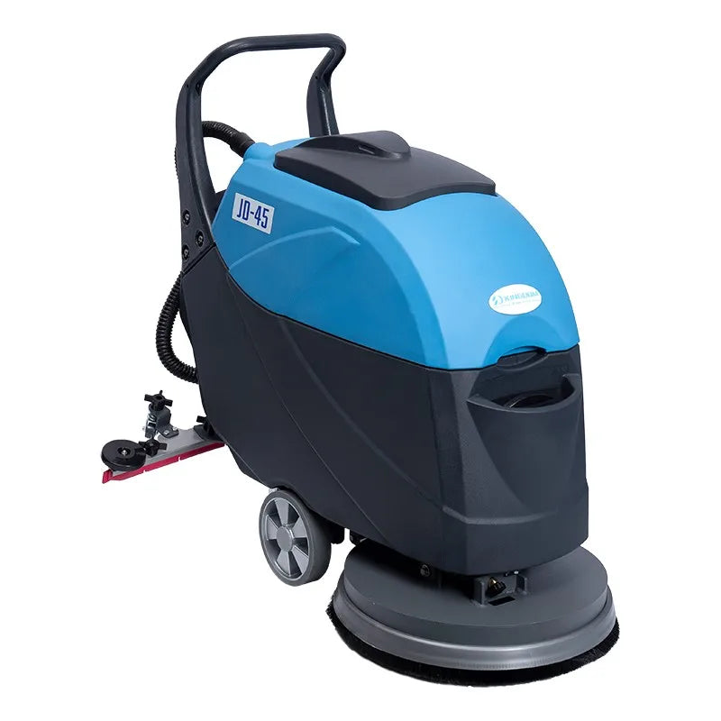 Compact industrial electric carpet cleaning machine by BACKUPMYFILESNOW.COM® for commercial warehouse, office, and shop floor mopping.