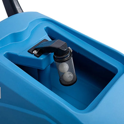 Compact electric industrial carpet cleaning machine by BACKUPMYFILESNOW.COM® for warehouse, office, and shop floor mopping.