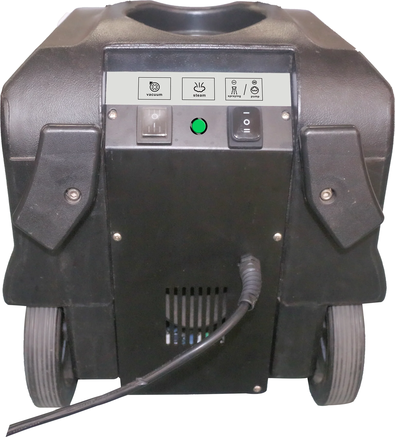 Commercial electric carpet cleaning machine by BACKUPMYFILESNOW.COM® with plastic scrubber for hotels, offices, warehouses, and malls.