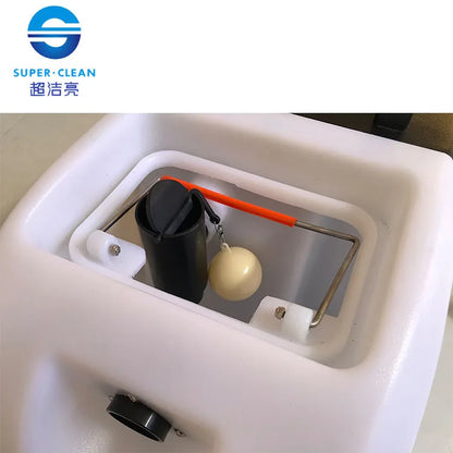 Electric commercial floor carpet cleaning machine by BACKUPMYFILESNOW.COM® with plastic scrubber for hotels, offices, warehouses, and malls.