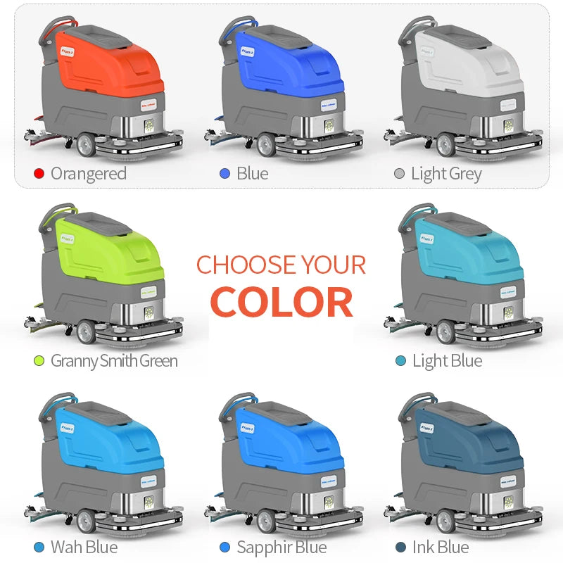 Commercial ride-on floor sweeper scrubber by BACKUPMYFILESNOW.COM® for parking lots, malls, warehouses, electric-powered cleaning machine