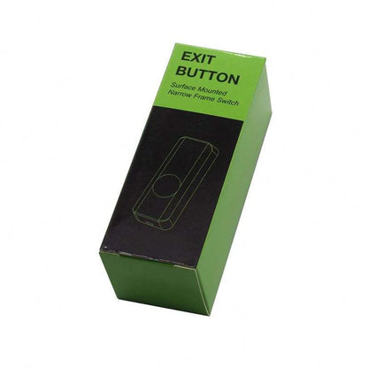 Metal case touchless exit button with infrared sensor, 12V/24V, time delay output, no touch design for secure access control.