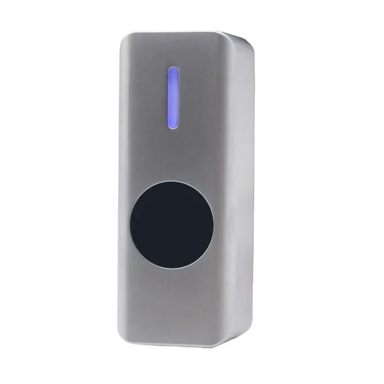 Metal case touchless exit button with infrared sensor, 12V/24V, time delay output, no-touch exit device by BACKUPMYFILESNOW.COM®.