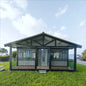 Modern portable expandable container house by BACKUPMYFILESNOW.COM®, 20/40ft prefab foldable house with flat, sleek design.