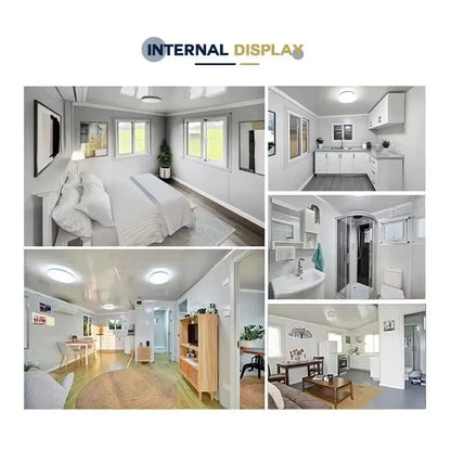 Expandable portable container house by BACKUPMYFILESNOW.COM®, 20/40ft prefab foldable modern flat house on wheels.