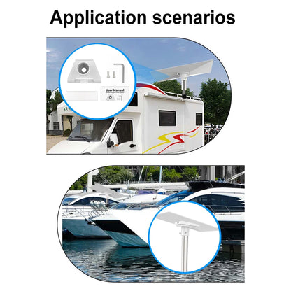 Starlink Gen 3 pipe adapter and satellite mount bracket for V3 dish installation, compatible with Starlink Gen 3 standard mounting kit