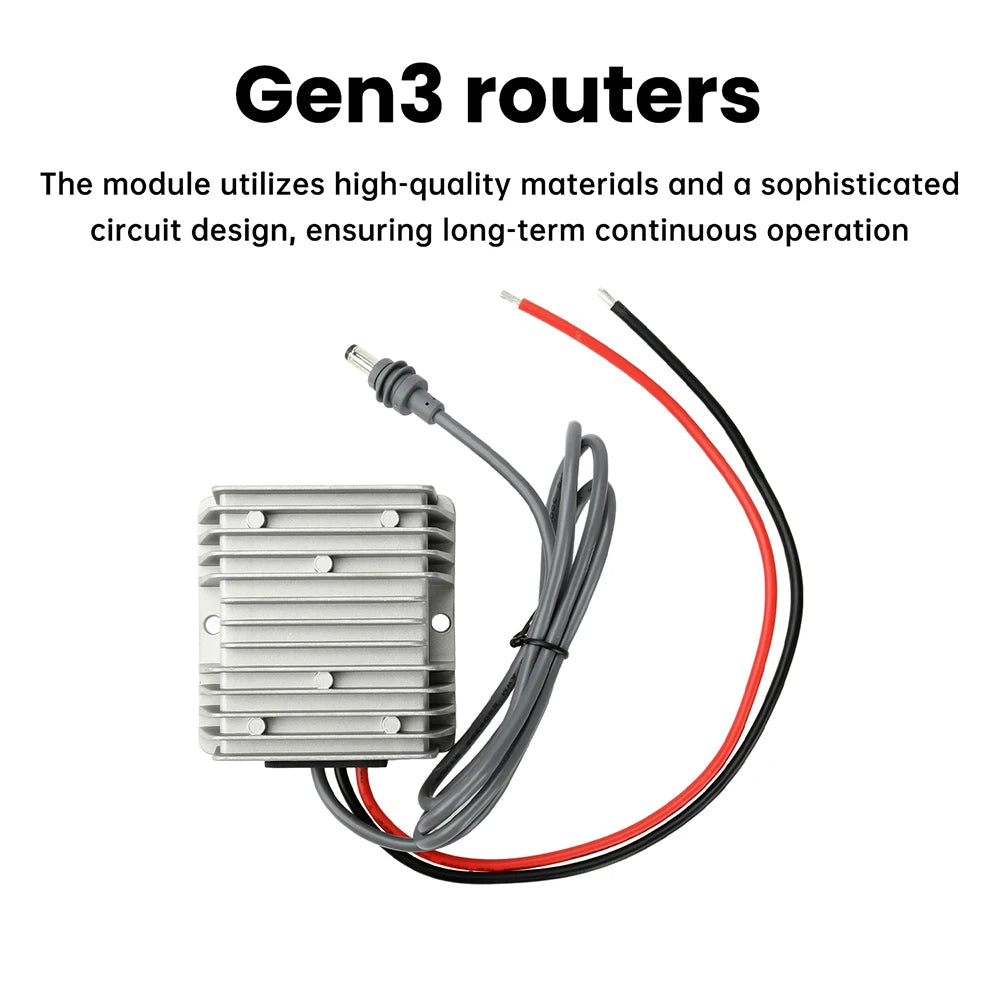 Starlink Gen 3 power cord converter for mini router, 12V/24V to 57V 4.5A DC step-up power supply adapter by BACKUPMYFILESNOW.COM®