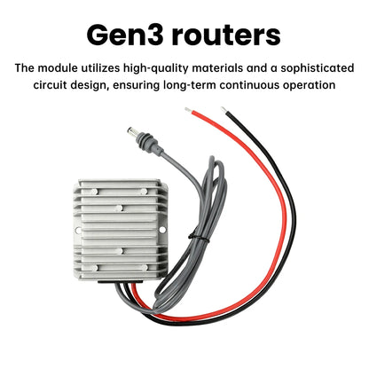 Starlink Gen 3 power cord converter for mini router, 12V/24V to 57V 4.5A DC step-up power supply adapter by BACKUPMYFILESNOW.COM®