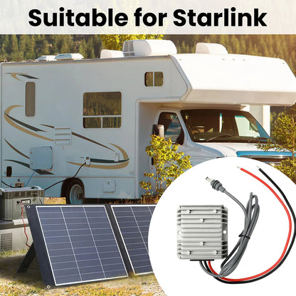 Starlink Gen 3 power cord converter for Starlink Mini Router, 12V/24V to 57V, 4.5A DC step-up power supply adapter.