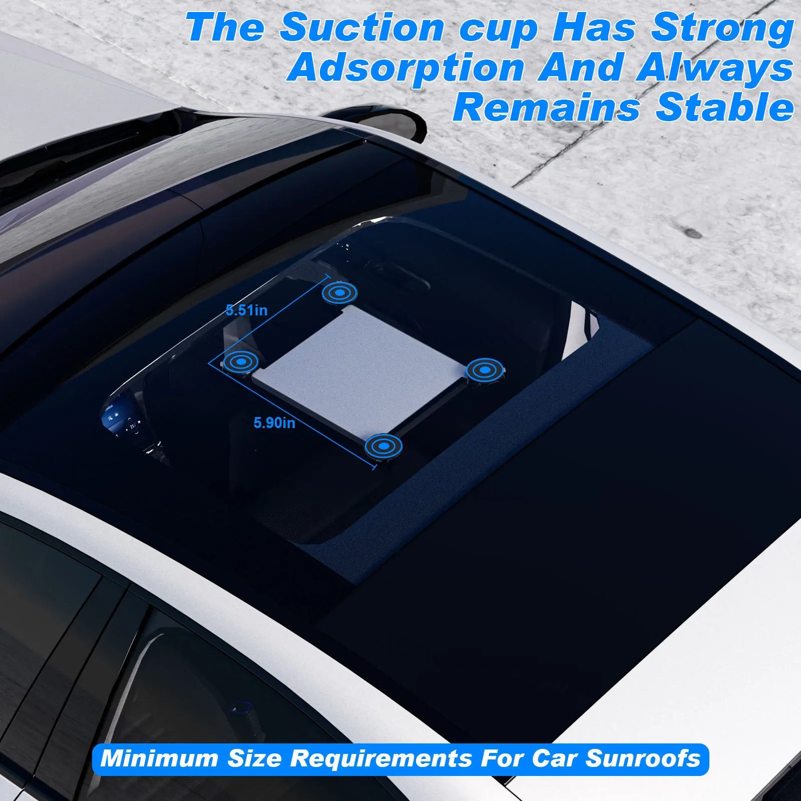 Starlink Mini suction cup mount by BACKUPMYFILESNOW.COM for car windows, sunroofs, and windshield mounting accessories.