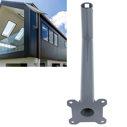 Stainless steel Starlink V2 mounting bracket from BACKUPMYFILESNOW.COM® designed for heavy-duty, snow-proof installation.