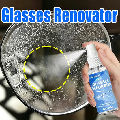 BackupMyFilesNow® Glasses Refurbish Cleaner Spray 55ML for anti-fog, lens stain, and dust removal on eyewear, sunglasses, goggles, and camera lenses.