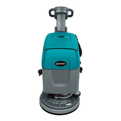 Industrial electric ride-on floor scrubber machine for warehouse and factory cleaning by BACKUPMYFILESNOW.COM®.