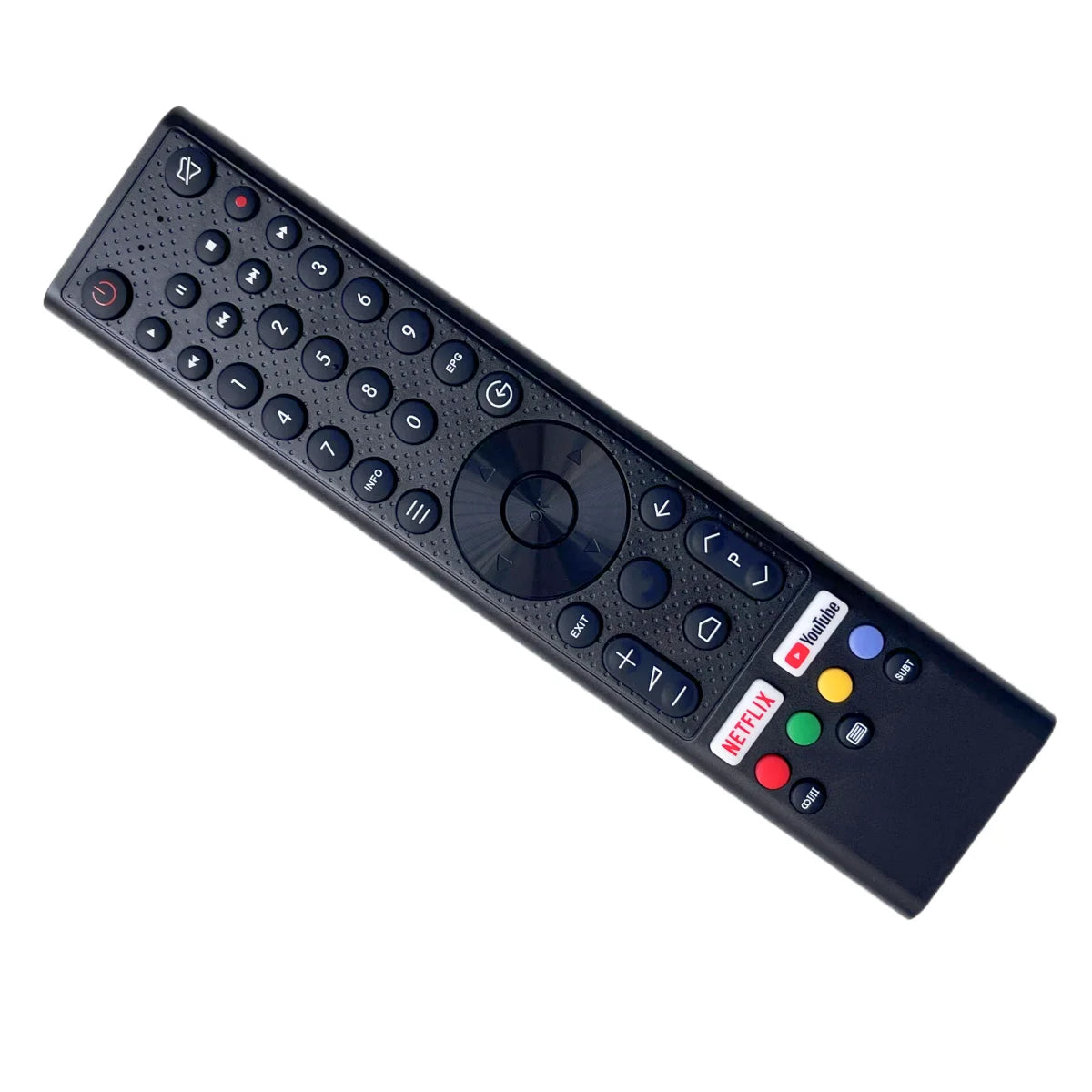 IR remote control for BackupMyFilesNow.com smart LED TVs, compatible with SMT43N30UC2, SMT65A8PUC2M1B1, SMT32F30HC4U1B1, and SMT43F30UC2M1B1 models.