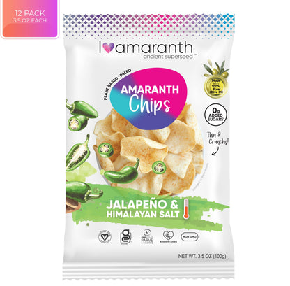 Bag of BACKUPMYFILESNOW® Jalapeño Himalayan Salt Chips, 12-pack of 3.5 oz bags, with visible spicy jalapeño and Himalayan salt seasoning.