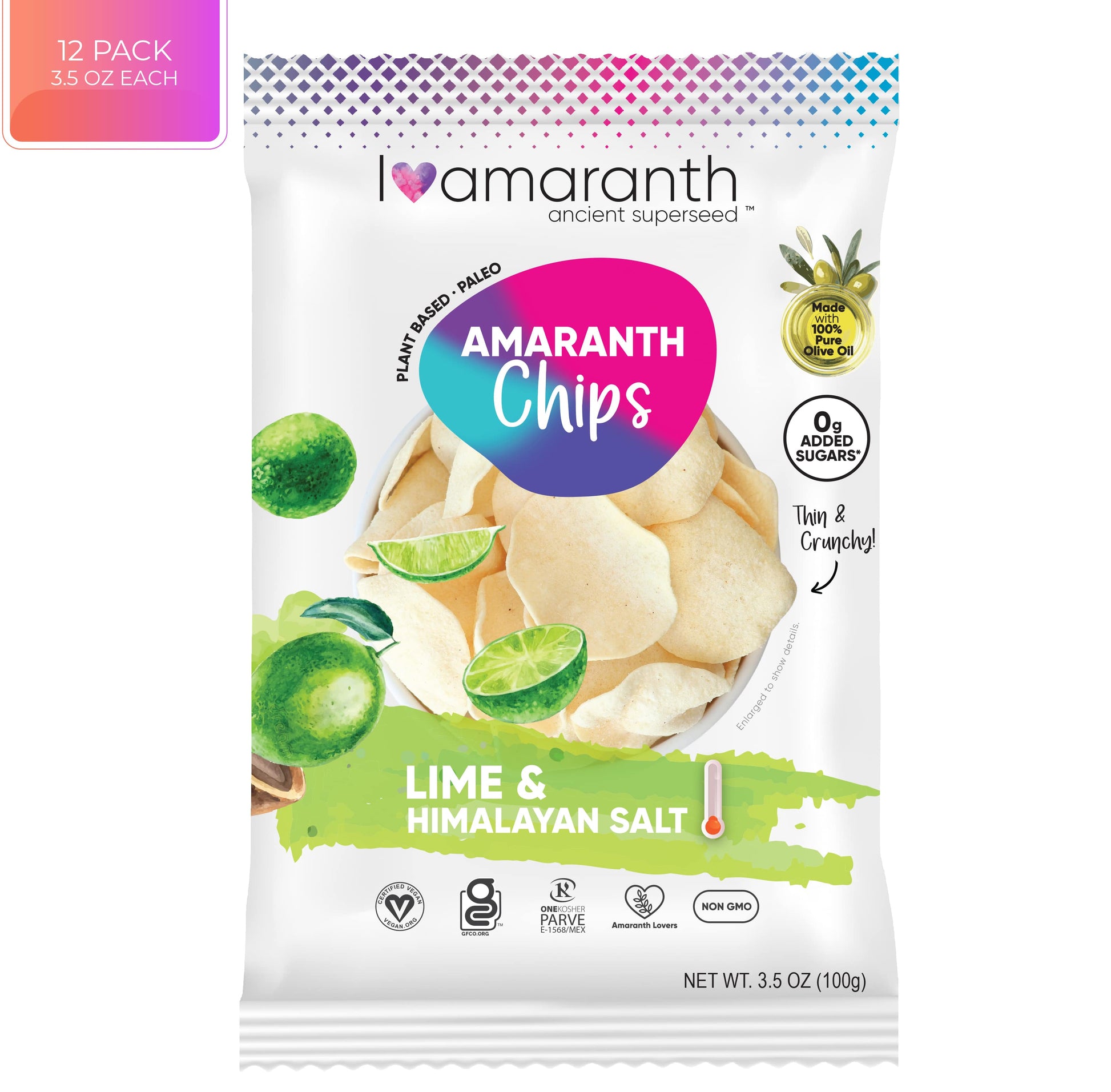 Lime and Himalayan salt chips in a 12-pack, 3.5oz bags, from BACKUPMYFILESNOW.COM®, with vibrant lime slices and salt crystals visible.