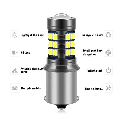 LED backup light for Nissan Versa, 2007-2019, by BackupMyFilesNow.com, showing the bright white reverse lamp installed.