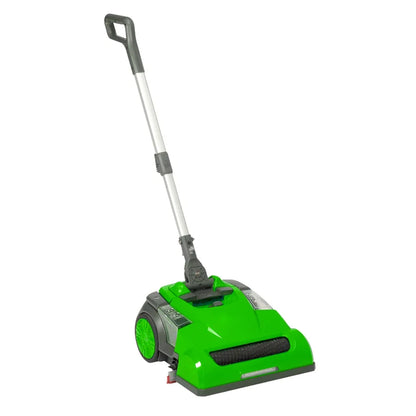 Mini walk-behind commercial floor scrubber by BACKUPMYFILESNOW.COM®, ideal for household, office, shop, and warehouse floor cleaning.