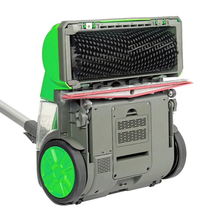 Mini walk-behind commercial floor scrubber from BACKUPMYFILESNOW.COM® for cleaning household, office, shop, and warehouse floors.
