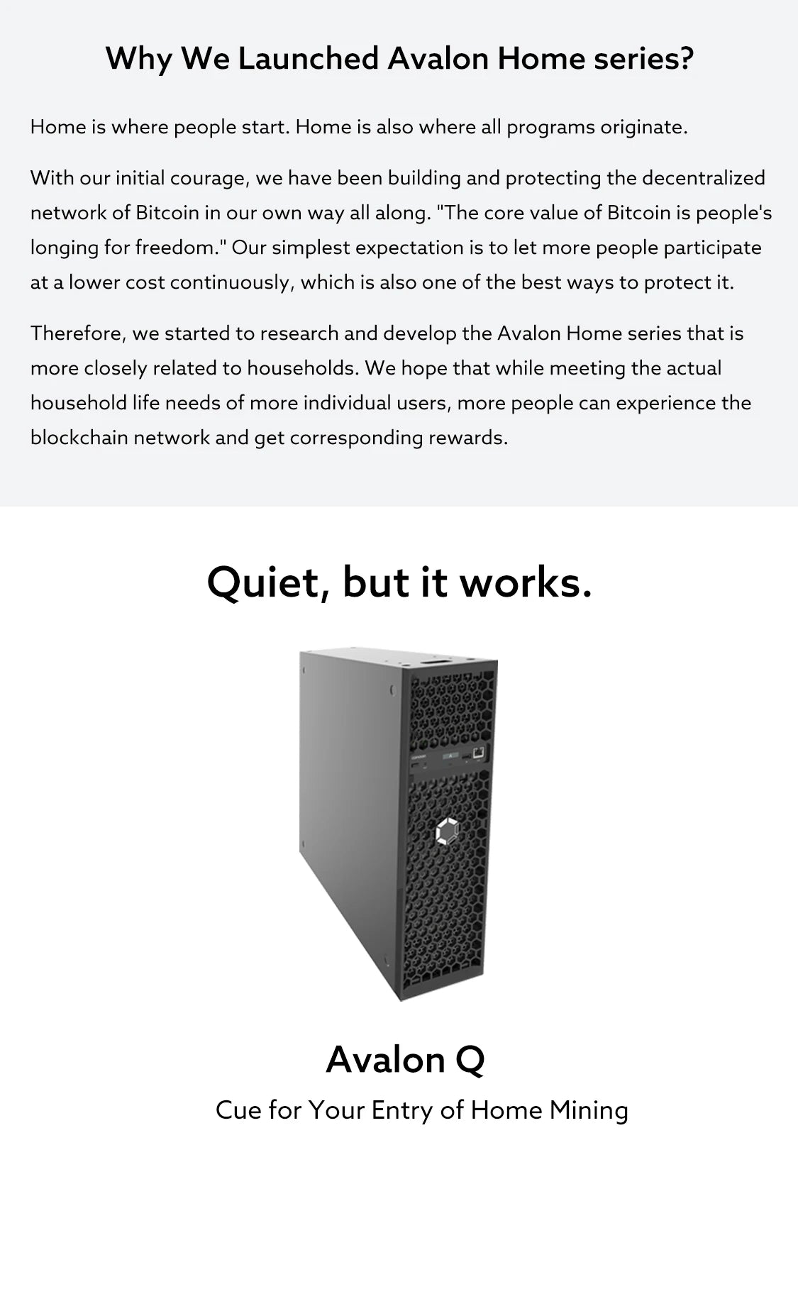 New Canaan Avalon Q 90TH/S 1674W Bitcoin ASIC mining machine, compact home miner with powerful hash rate and quiet operation