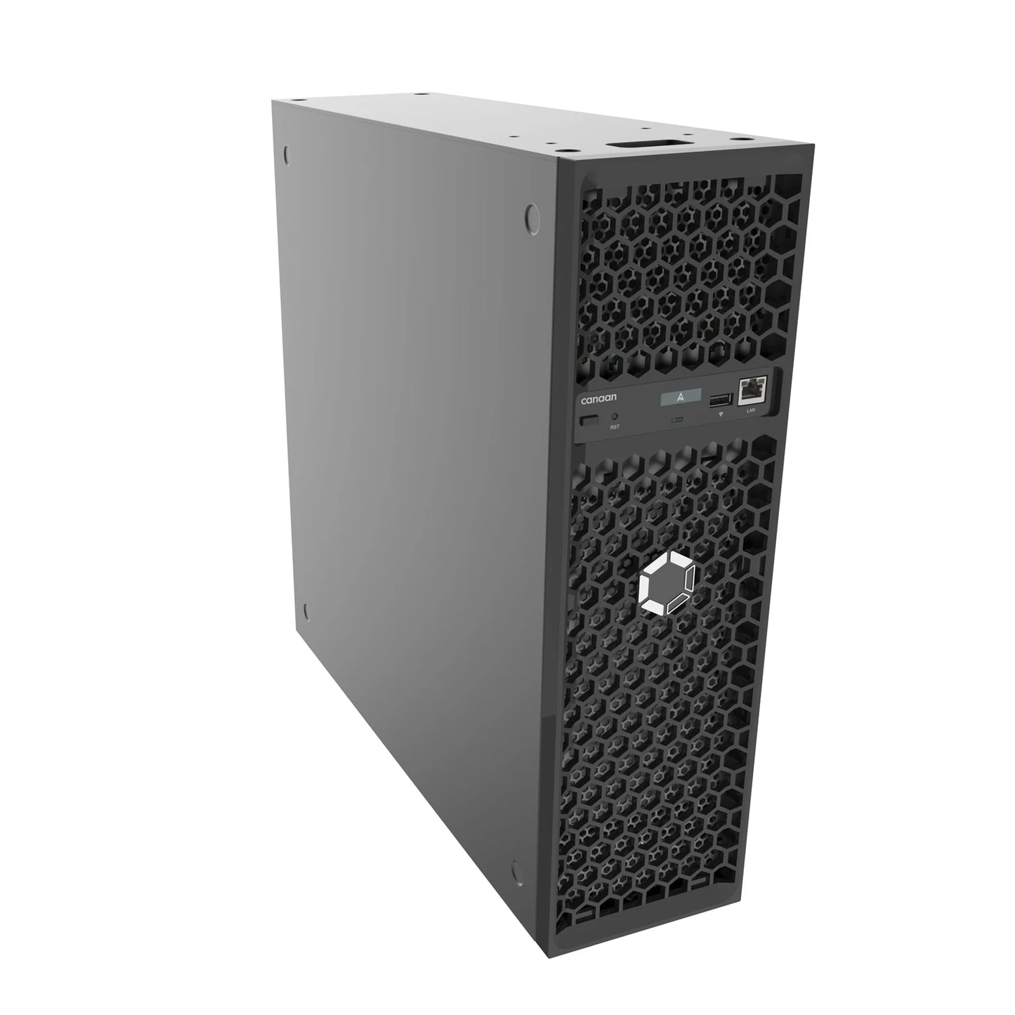 New Canaan Avalon Q 90TH/S Bitcoin ASIC mining machine by Avalon, featuring 1674W power and 18.6 J/TH efficiency.