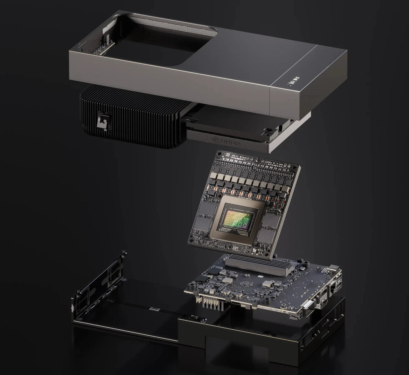 NVIDIA Jetson AGX Thor Developer Kit with Blackwell GPU, 128 GB LPDDR5X memory, designed for physical AI and humanoid robotics.