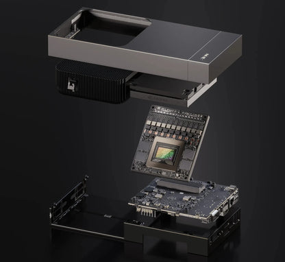 NVIDIA Jetson AGX Thor Developer Kit with Blackwell GPU, 128 GB LPDDR5X memory, designed for physical AI and humanoid robotics.