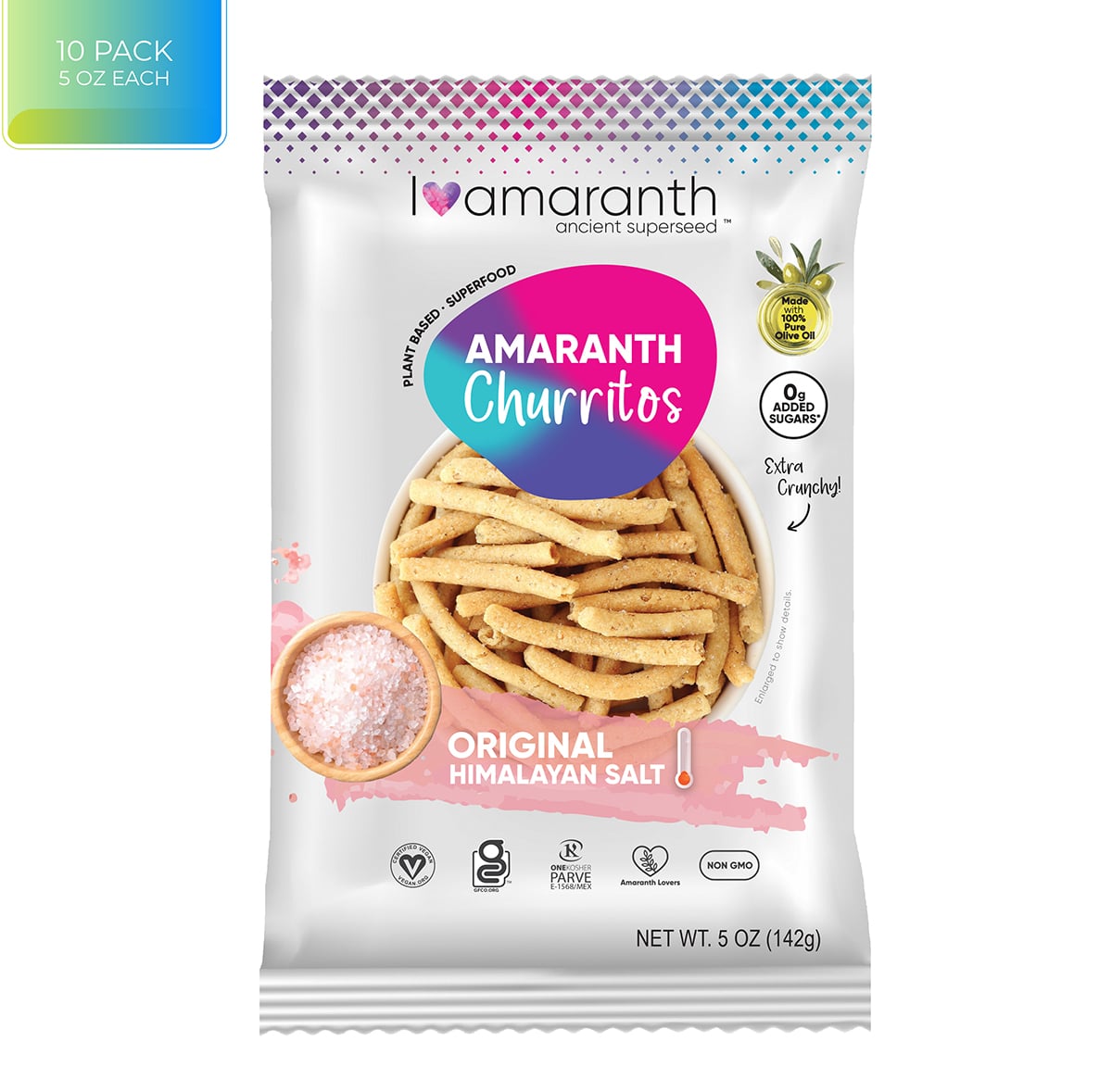 Original Himalayan Salt Churritos by BACKUPMYFILESNOW.COM, 10-pack of crunchy snack chips with Himalayan salt flavor.
