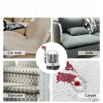 Portable BACKUPMYFILESNOW® carpet cleaner machine for wet and dry vacuuming, spot cleaning home fabrics, sofas, and curtains.
