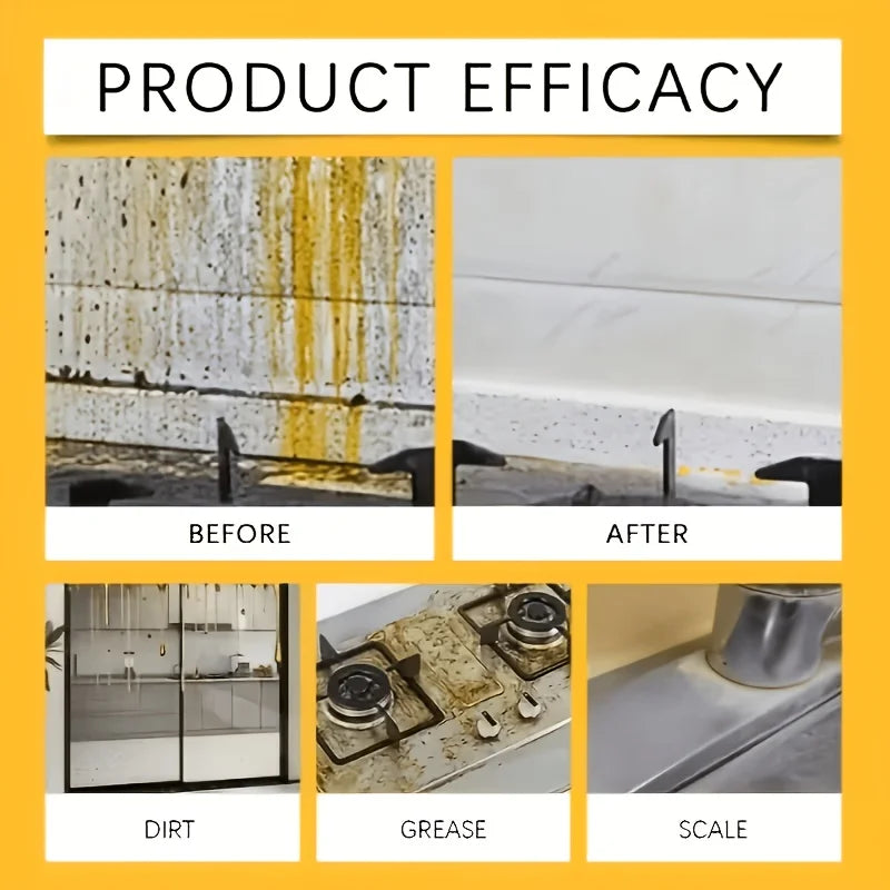 Powerful kitchen cleaner spray by BACKUPMYFILESNOW.COM® with 3.38oz degreaser for air fryer, oven, stove, cookware, and stain removal.