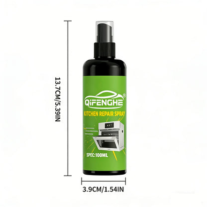 Powerful Kitchen Cleaner Spray by BACKUPMYFILESNOW.COM, 3.38oz degreaser for air fryer, oven, stove, and cookware with stain removal.