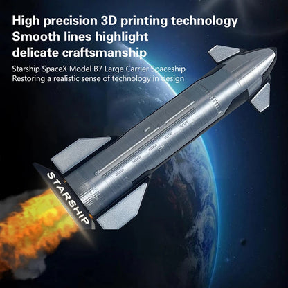 Premium SpaceX Starship model space vehicle desk decoration, collectible toy for kids, by BACKUPMYFILESNOW.COM®
