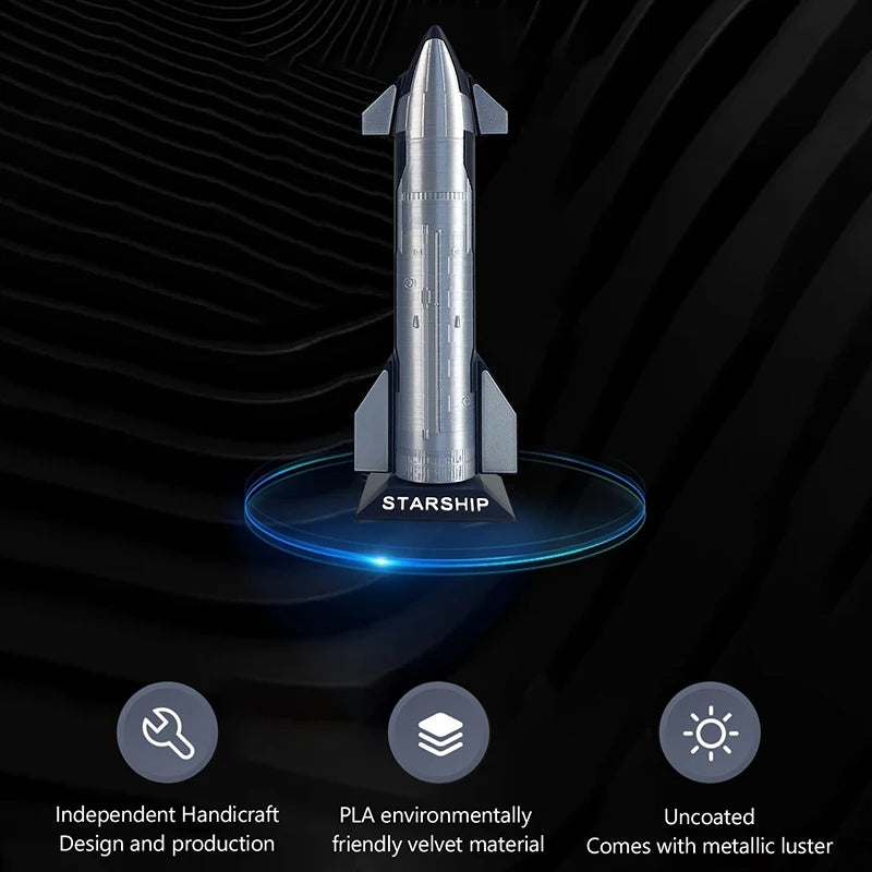 Premium SpaceX Starship model space vehicle desk decoration, collectible toy for kids, by BACKUPMYFILESNOW.COM®.