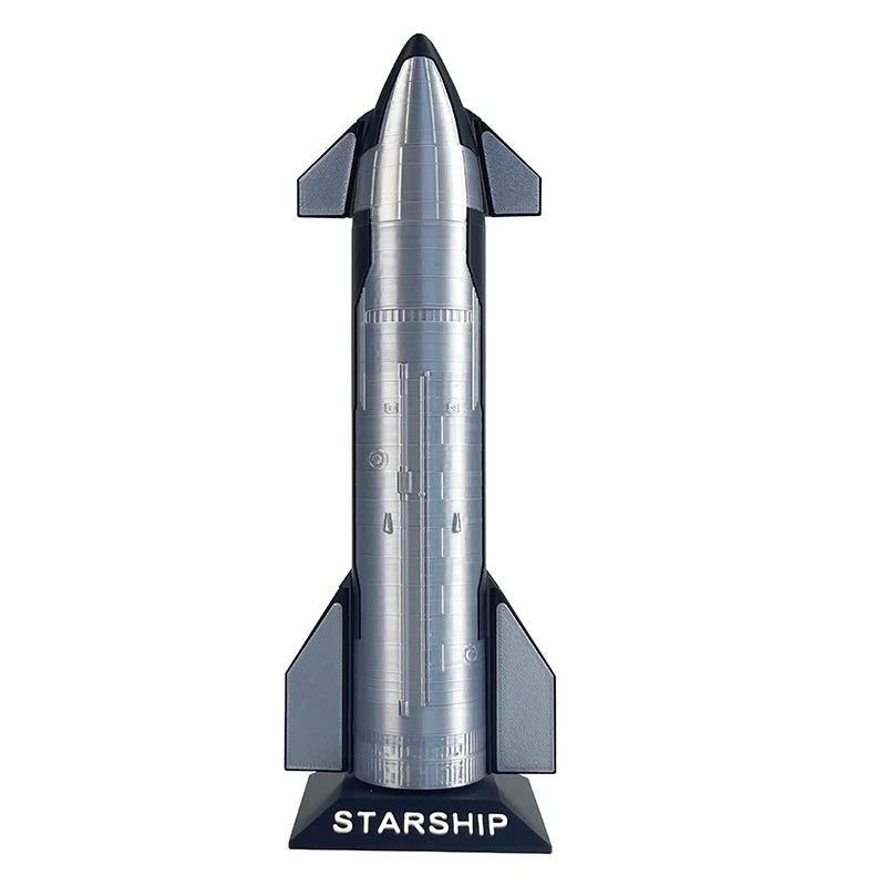 Premium SpaceX Starship model toy, detailed desk decoration and collectible space vehicle for kids and space enthusiasts.