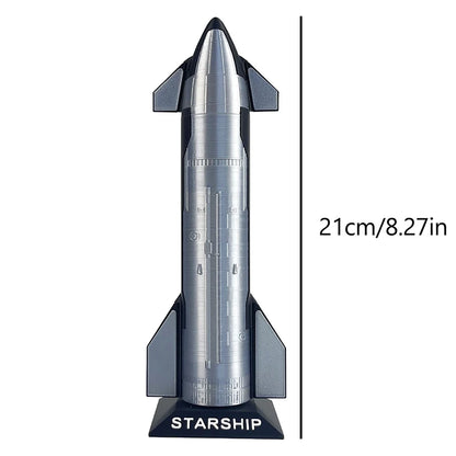 Premium SpaceX Starship model toy, detailed desktop space vehicle decoration and collectible for kids and space enthusiasts.