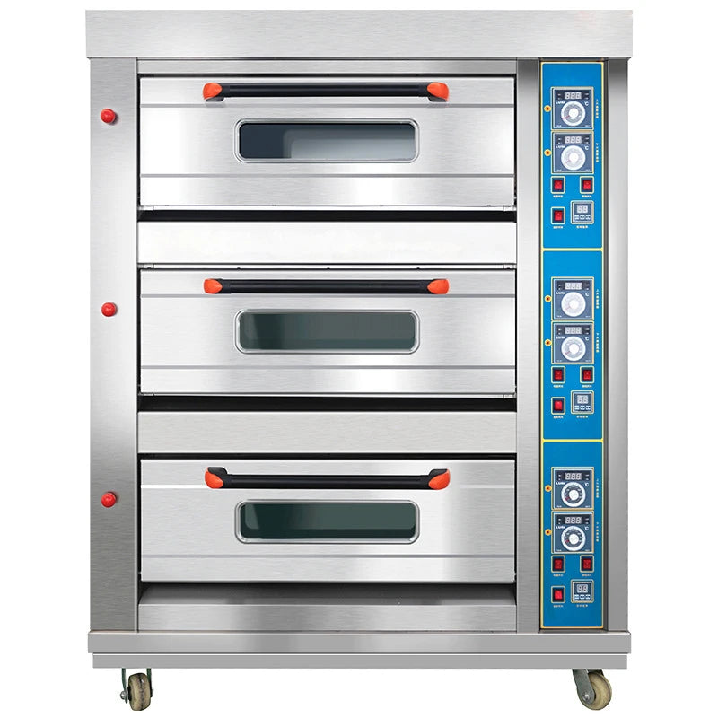 Industrial gas pizza oven from BackupMyFilesNow.com, ideal for commercial bread baking and home use, featuring a professional design.