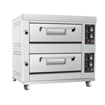 Industrial gas pizza oven by BackupMyFilesNow.com for commercial and home bread baking, with a professional-grade design.