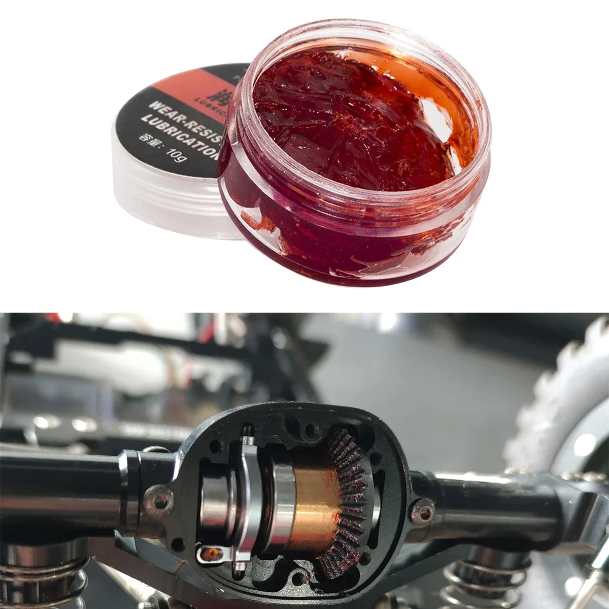 RC car axle gear grease from BACKUPMYFILESNOW.COM, waterproof and noise-reducing, for TRX4, SCX10, monster trucks, boats, aircraft.