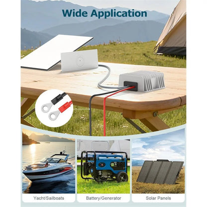 Reliable power cord 12V to 57V 4.5A conversion kit for Starlink Gen 3, featuring waterproof DC plug and step-up adapter.