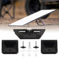 BackupMyFilesNow® roof antenna bracket for Starlink Mini terminal, mounted on roof luggage rack for secure installation.