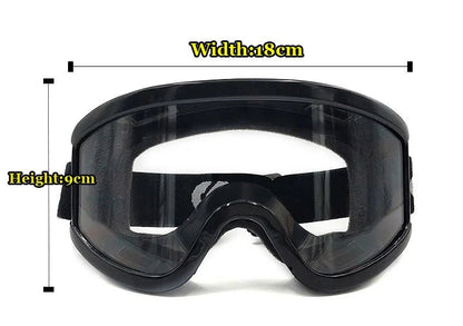BACKUPMYFILESNOW.COM® safety goggles with clear lenses, anti-impact and chemical splash protection for lab and work safety.