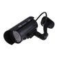 Fake security camera with blinking LED light for theft prevention, suitable for outdoor and indoor surveillance.