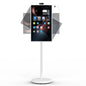 Smart home fitness entertainment display with movable screen, built-in dual speakers, high-definition camera, and smart interactive features.