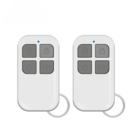 Wireless smart home security system with magnetic burglar sensor and remote door alarm for garage and entry points.