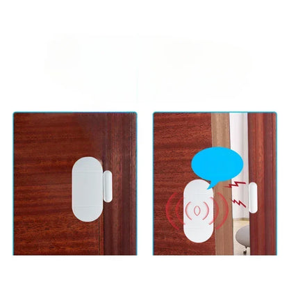 Wireless smart home door and window security system with magnetic burglar sensor and remote alarm for garage security.