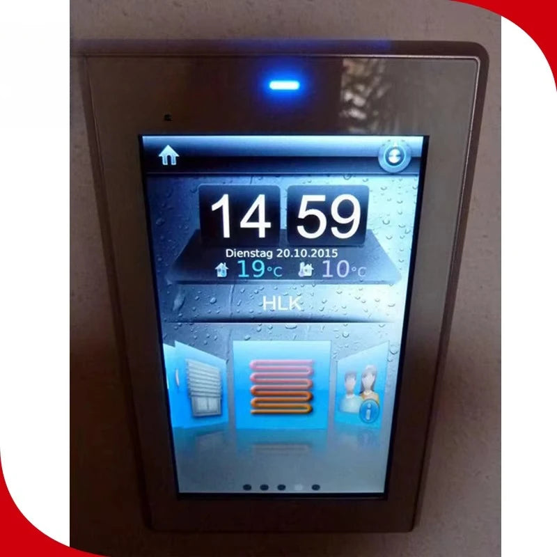 Smart touch screen smart home panel by BackupMyFilesNow.com for automated home system control and remote management.