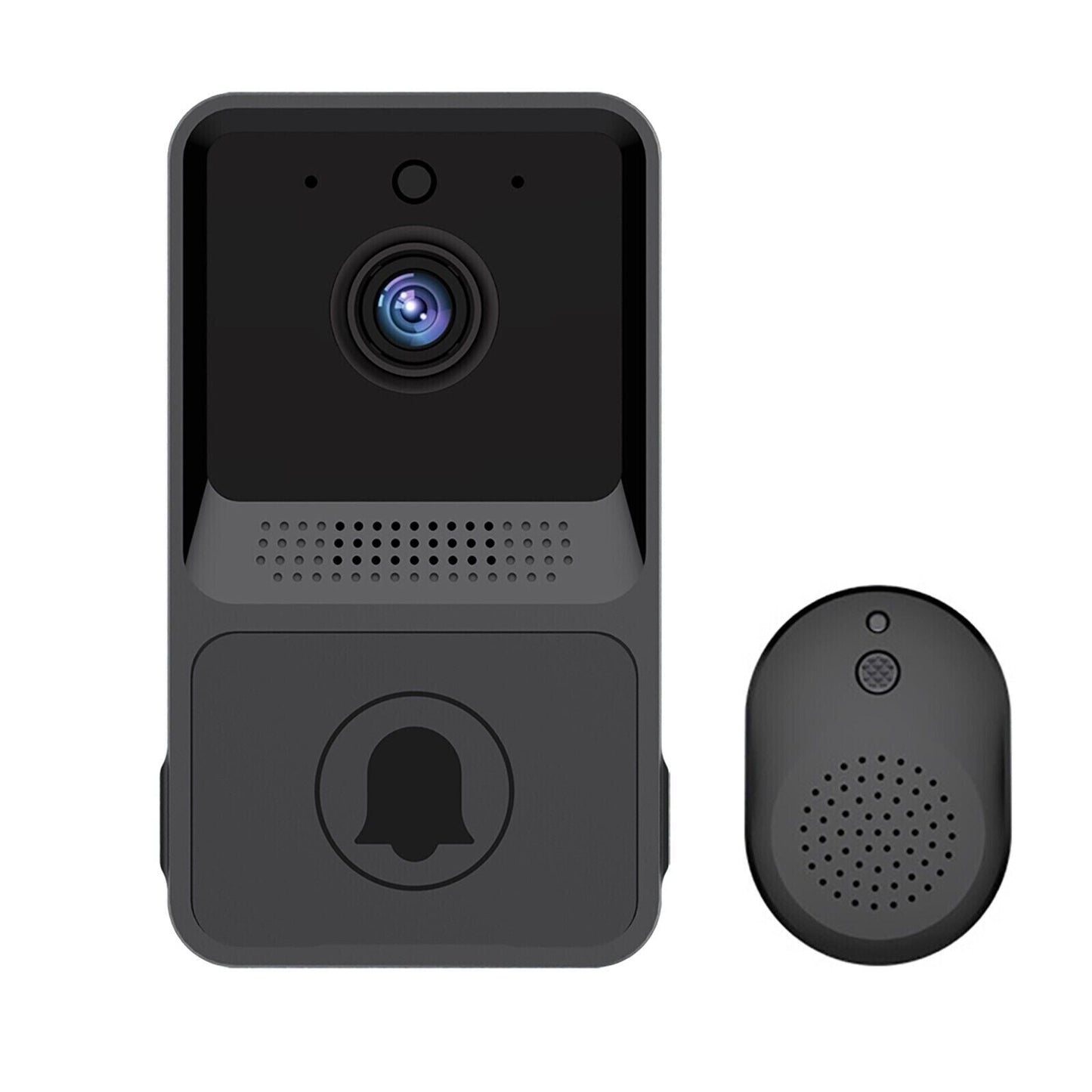 Wireless WiFi doorbell with video camera, intercom, and chime for home security from BackupMyFilesNow.com
