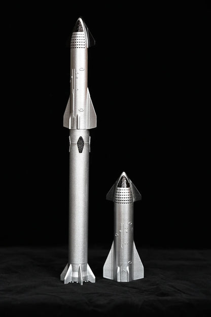 Detailed SpaceX Starship and Super Heavy rocket model decoration, perfect for office desk or birthday gift display.